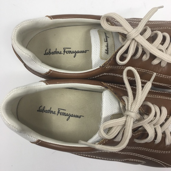 Salvatore Ferragamo Leather Athletic Shoes 7-1/2B - Picture 6 of 7